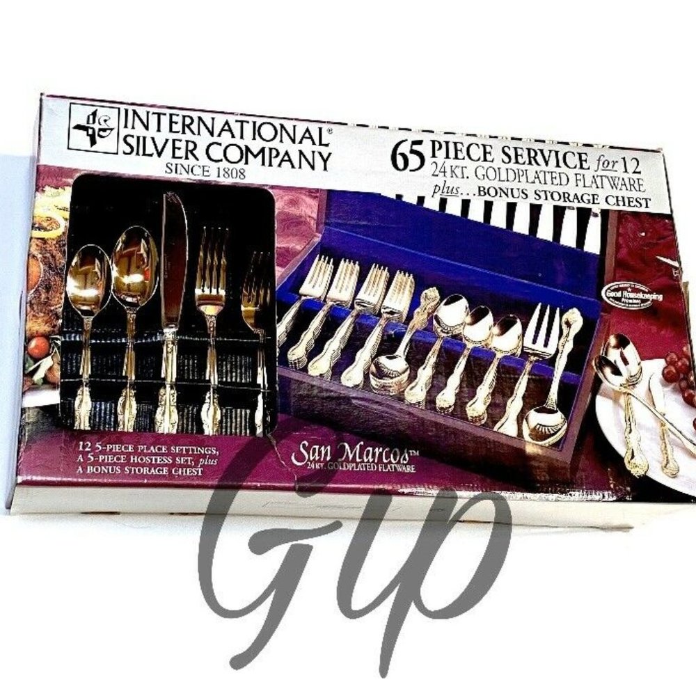 International Silver Company 24 KT Gold Plated Fla